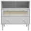 skænk SENJA 80x40x80 cm rattan-look massivt fyrretræ hvid