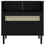 skænk SENJA 80x40x80 cm rattan-look massivt fyrretræ sort