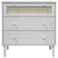 kommode SENJA rattanlook 80x40x80 cm massivt fyrretræ hvid