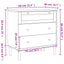 kommode SENJA rattanlook 80x40x80 cm massivt fyrretræ sort