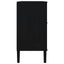 skænk SENJA 112x40x80 cm rattan-look massivt fyrretræ sort