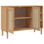 skænk SENJA 112x40x80 cm rattan-look massivt fyrretræ brun