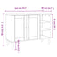 skænk SENJA 112x40x80 cm rattan-look massivt fyrretræ sort