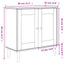 skænk SENJA 80x35x80 cm rattan-look massivt fyrretræ brun