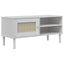 tv-bord SENJA 106x40x49 cm rattan-look massivt fyrretræ hvid