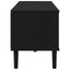 tv-bord SENJA 158x40x49 cm rattan-look massivt fyrretræ sort