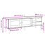 tv-bord SENJA 158x40x49 cm rattan-look massivt fyrretræ sort
