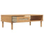 sofabord SENJA 100x55x33 cm rattan-look massivt træ brun