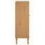 skoskab SENJA 59,5x35x107 cm rattan-look massivt træ brun