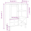 skænk SENJA 90x40x112 cm rattan-look massivt fyrretræ brun