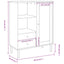 skænk SENJA 90x40x112 cm rattan-look massivt fyrretræ sort
