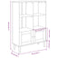 bogreol SENJA rattanlook 90x35x130 massivt fyrretræ brun