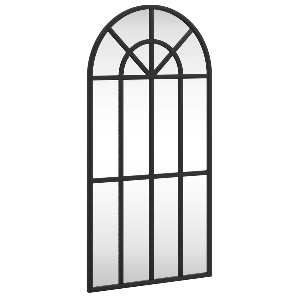 vægspejl 30x60 cm buet jern sort