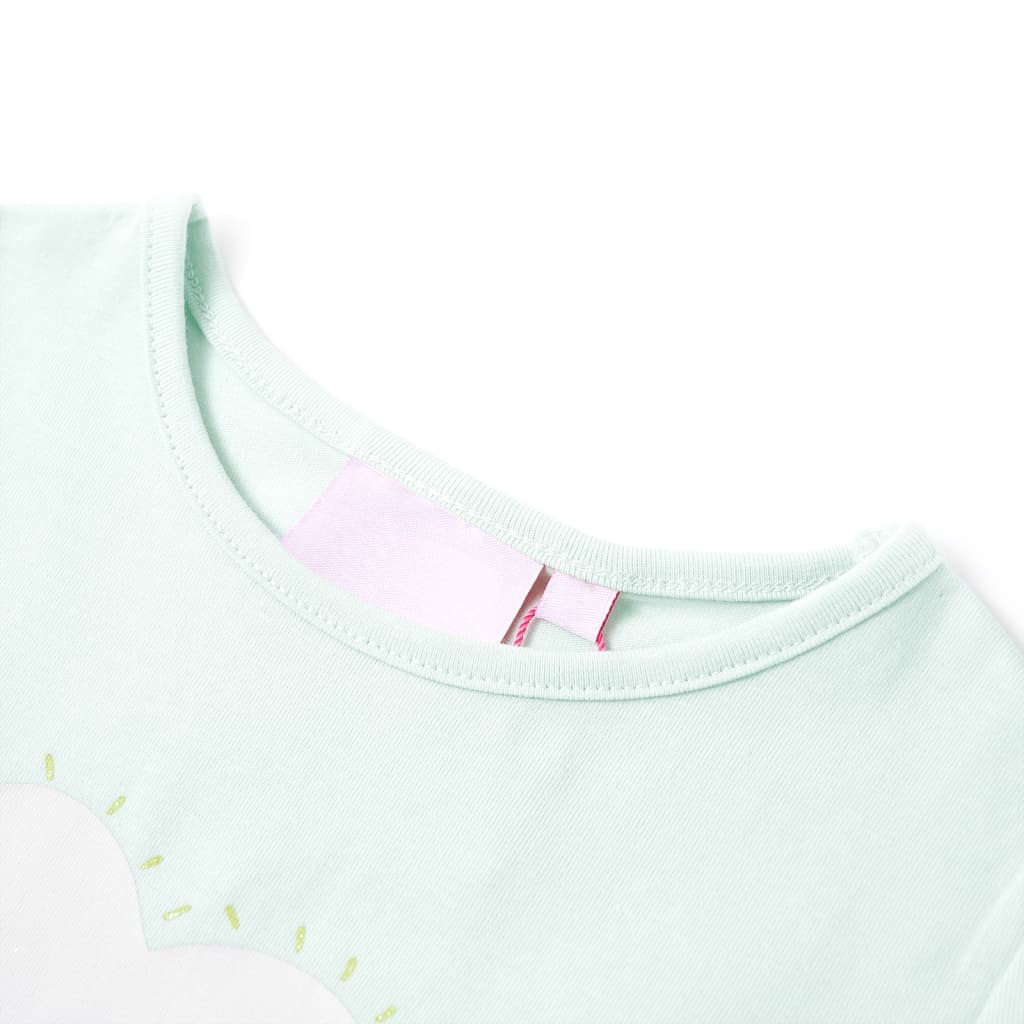 T-shirt til børn str. 92 lys mintgrøn