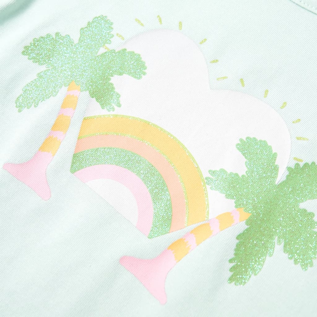 T-shirt til børn str. 92 lys mintgrøn
