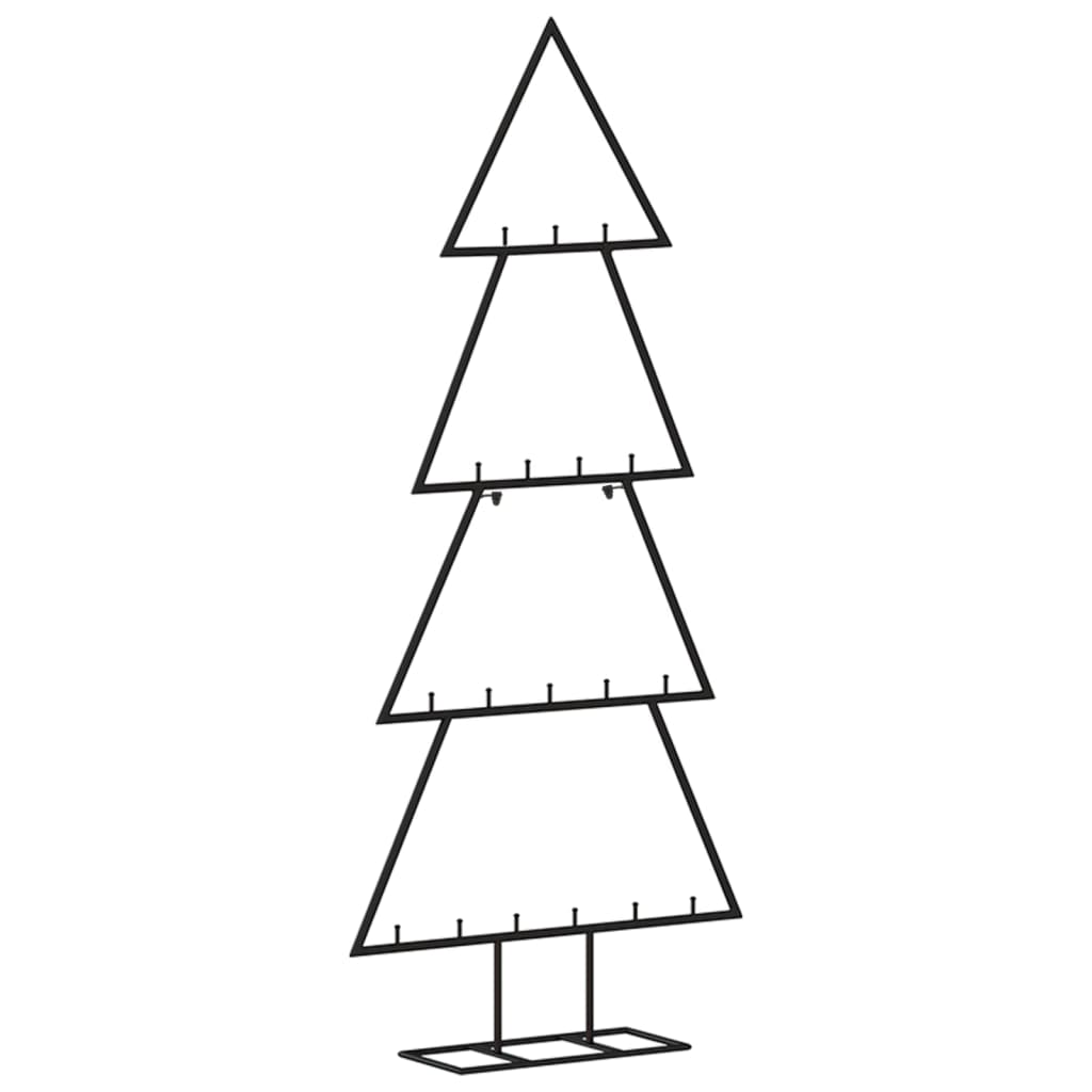 dekorativt juletræ 90 cm metal sort