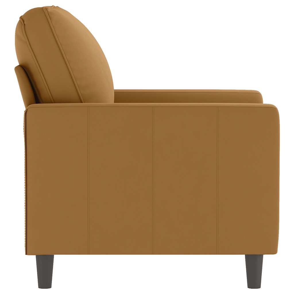 lænestol 60 cm velour brun