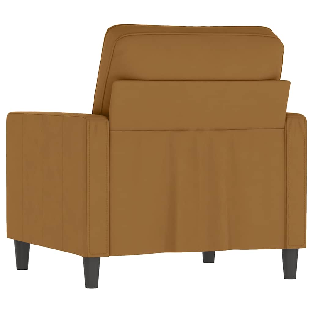 lænestol 60 cm velour brun