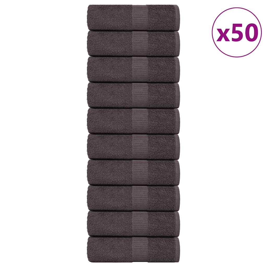 vaskehåndklæder FROGN 50 stk. antracit 30x30 cm 360 gsm