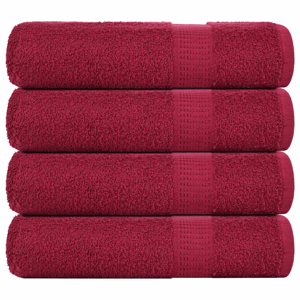 Badehåndklæder FROGN - 4 stk bordeaux 70×140 cm, 360 gsm