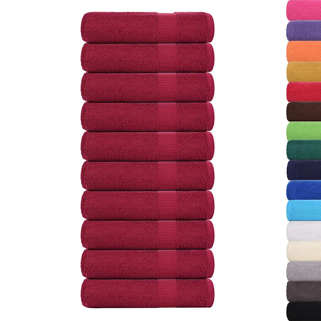 badehåndklæder FROGN 10 stk bordeaux 70x140 cm 360 gsm