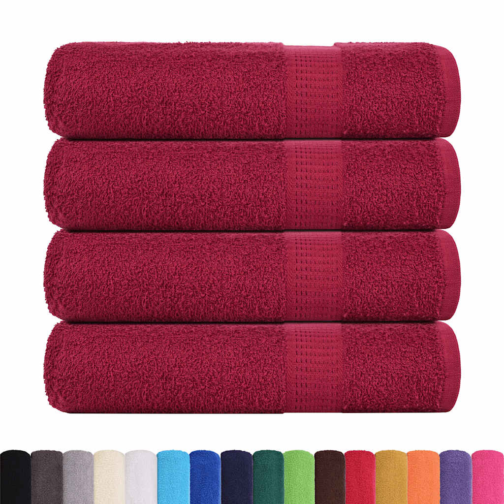 badehåndklæder FROGN 4 stk. bordeaux 100x150 cm 360 gsm