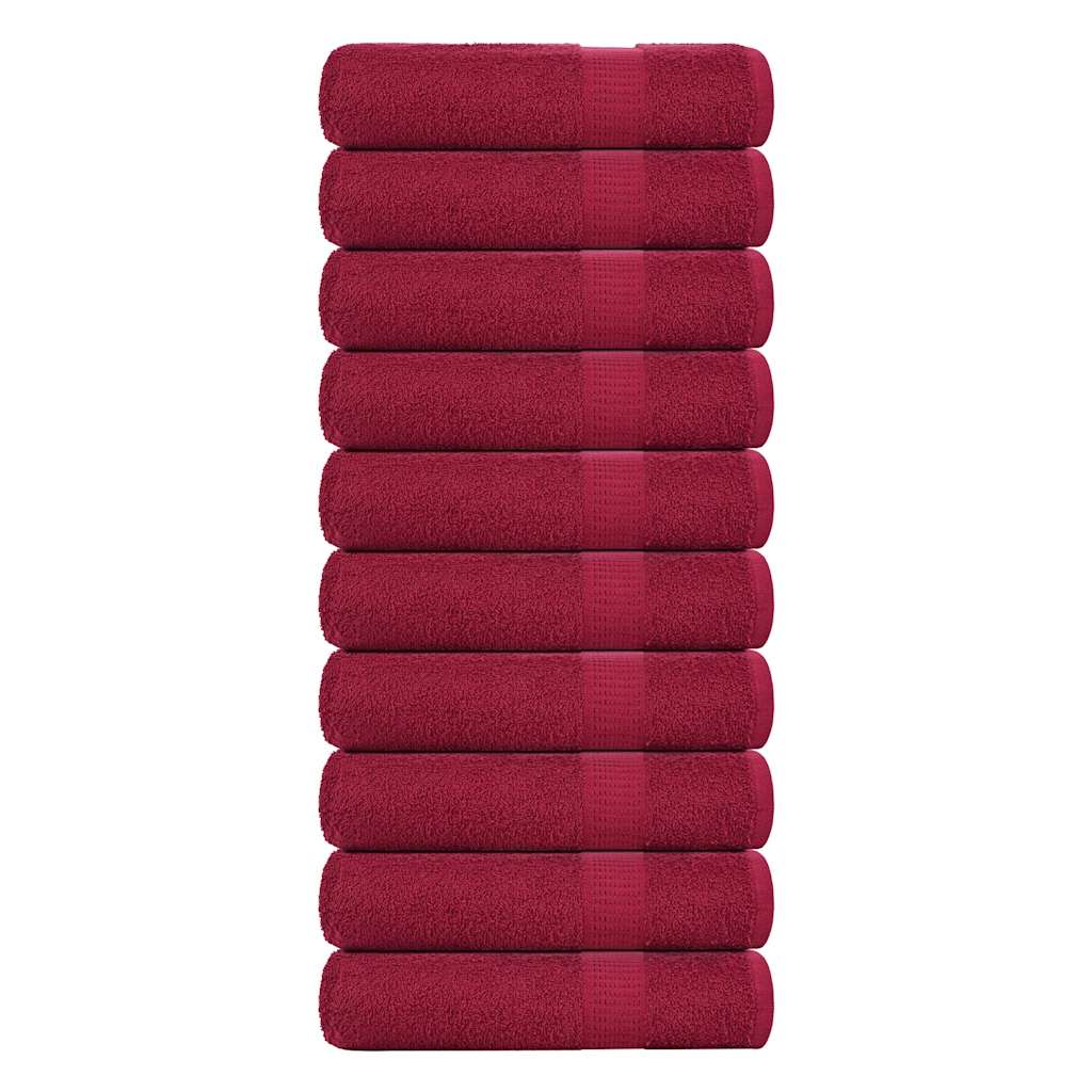 badehåndklæder FROGN 10 stk. bordeaux 100x150 cm 360 gsm