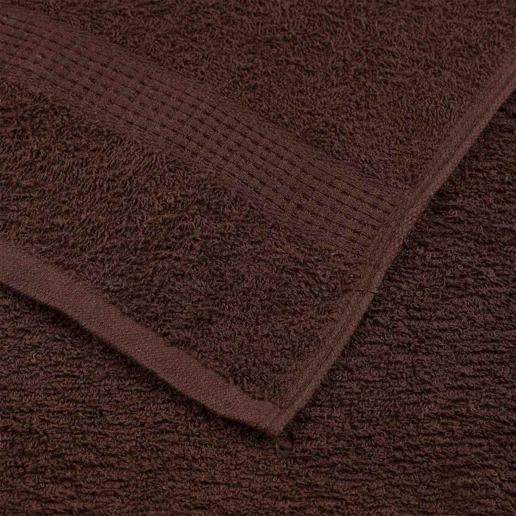 brusehåndklæder FROGN 10 stk. brun 70x140 cm 360 gsm