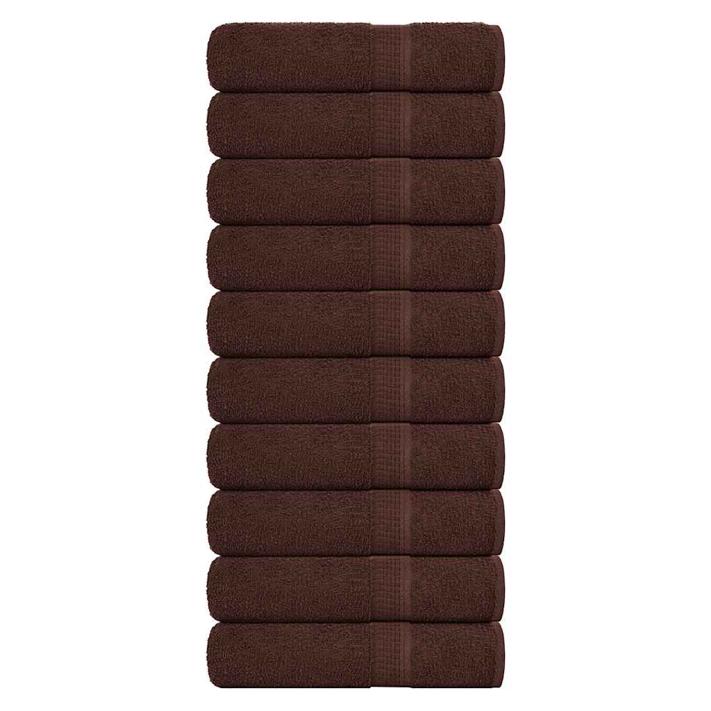 Håndklæder 360 G/M2 100 % Bomuld Brun - 10 / 100 x 150 cm