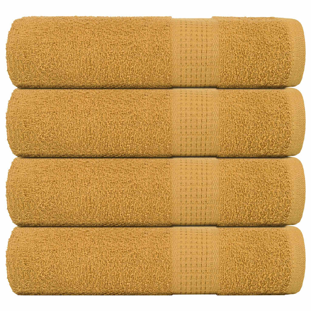 Håndklæder 360 G/M2 100 % Bomuld Farvet Guld - 4 / 100 x 150 cm