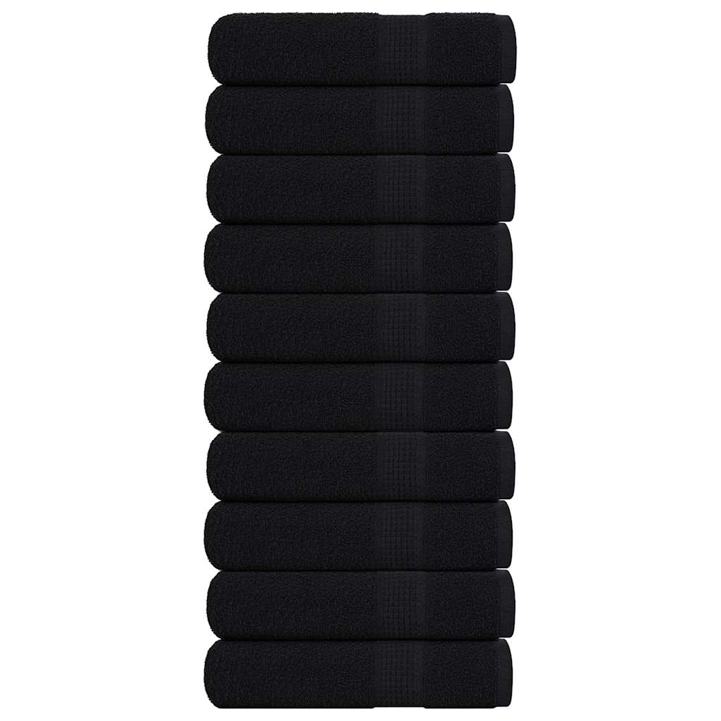 Badehåndklæder FROGN - 10 stk. sort, 100×150 cm, 360 gsm