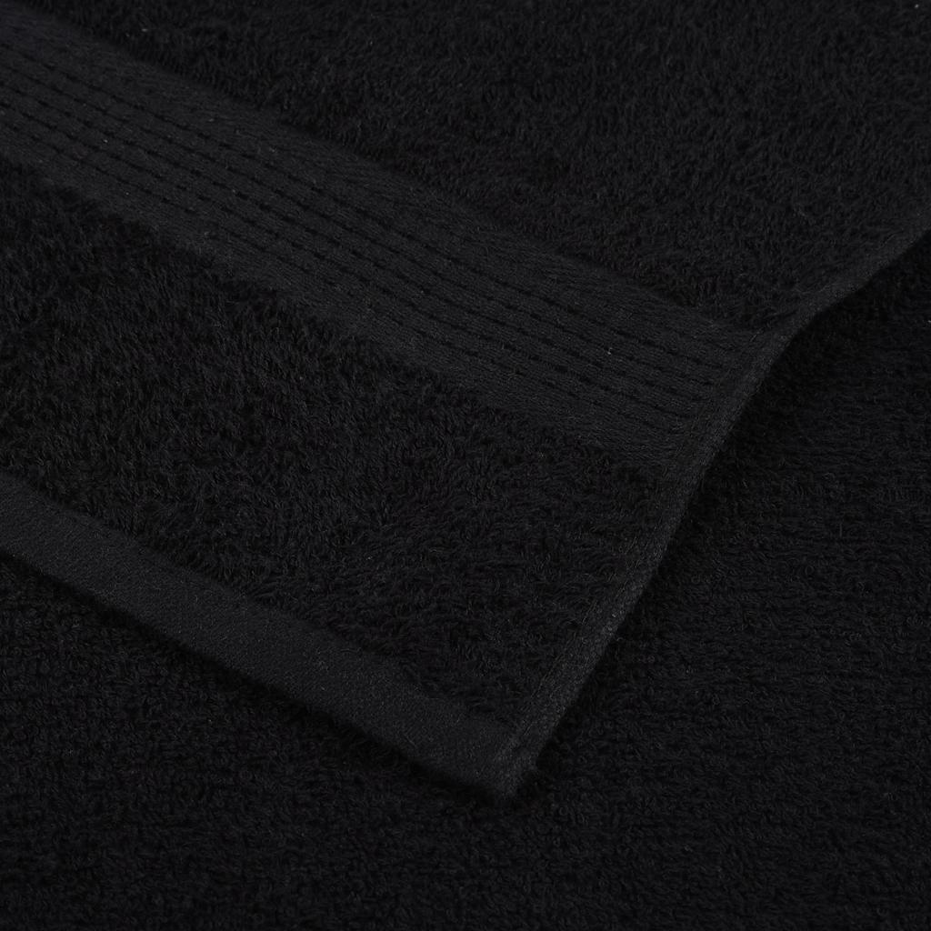 saunahåndklæder FROGN 10 stk. sort 80x200 cm 360 gsm