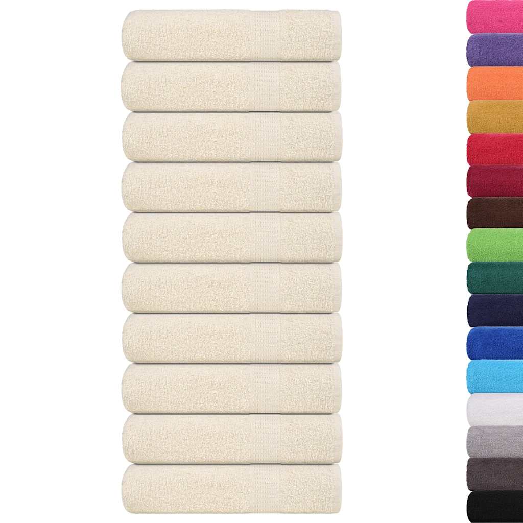 brusehåndklæder FROGN 10 stk. cremefarvet 70x140 cm 360 gsm