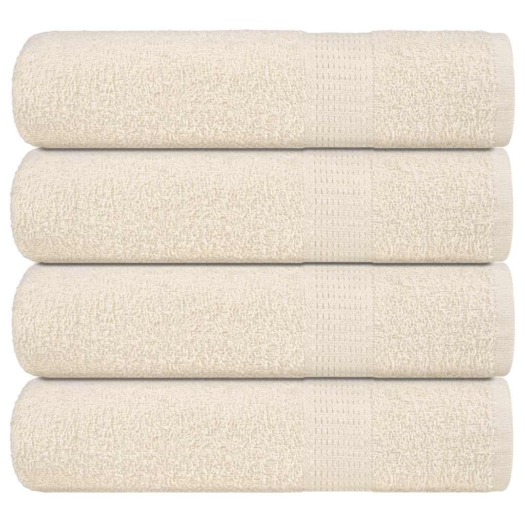 badehåndklæder FROGN 4 stk. cremefarvet 100x150 cm 360 g/m²