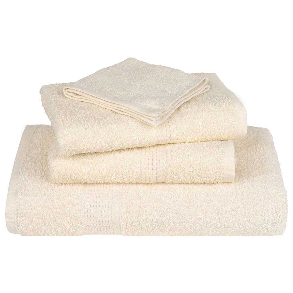badehåndklæder FROGN 10 stk. cremefarvet 100x150 cm 360 g/m²