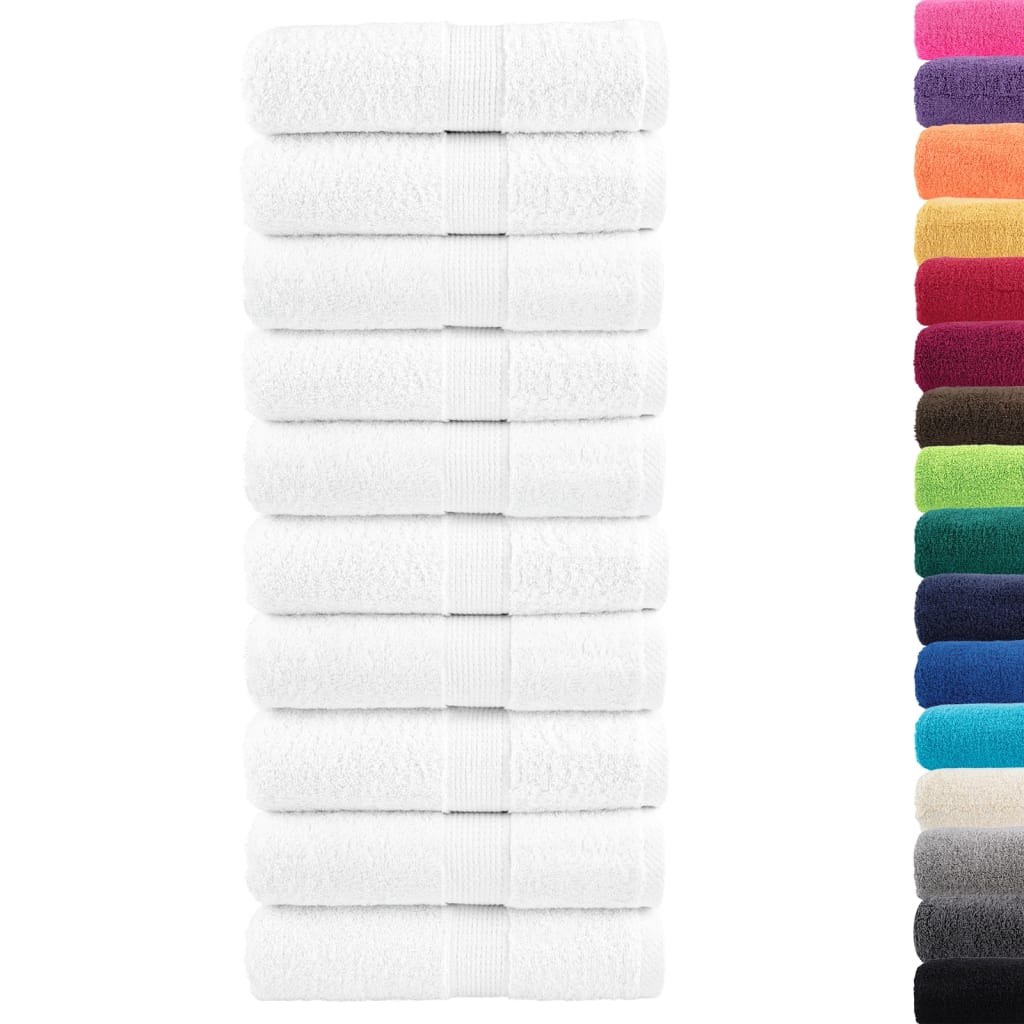 Premium vaskehåndklæder SOLUND 10 stk. hvid 30x30 cm 600 gsm