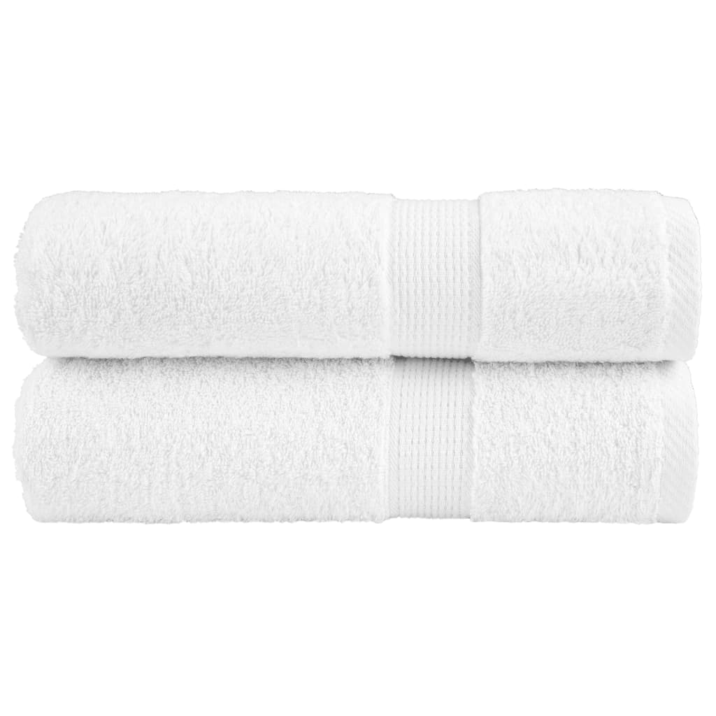 Premium badehåndklæder SOLUND 2 stk. hvid 70x140 cm 600 gsm