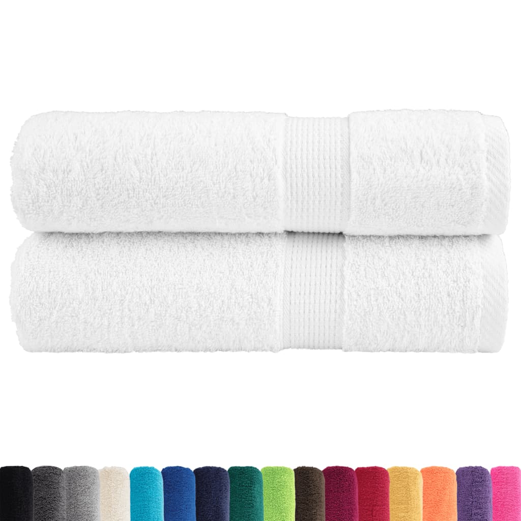 Premium badehåndklæder SOLUND 2 stk. hvid 70x140 cm 600 gsm