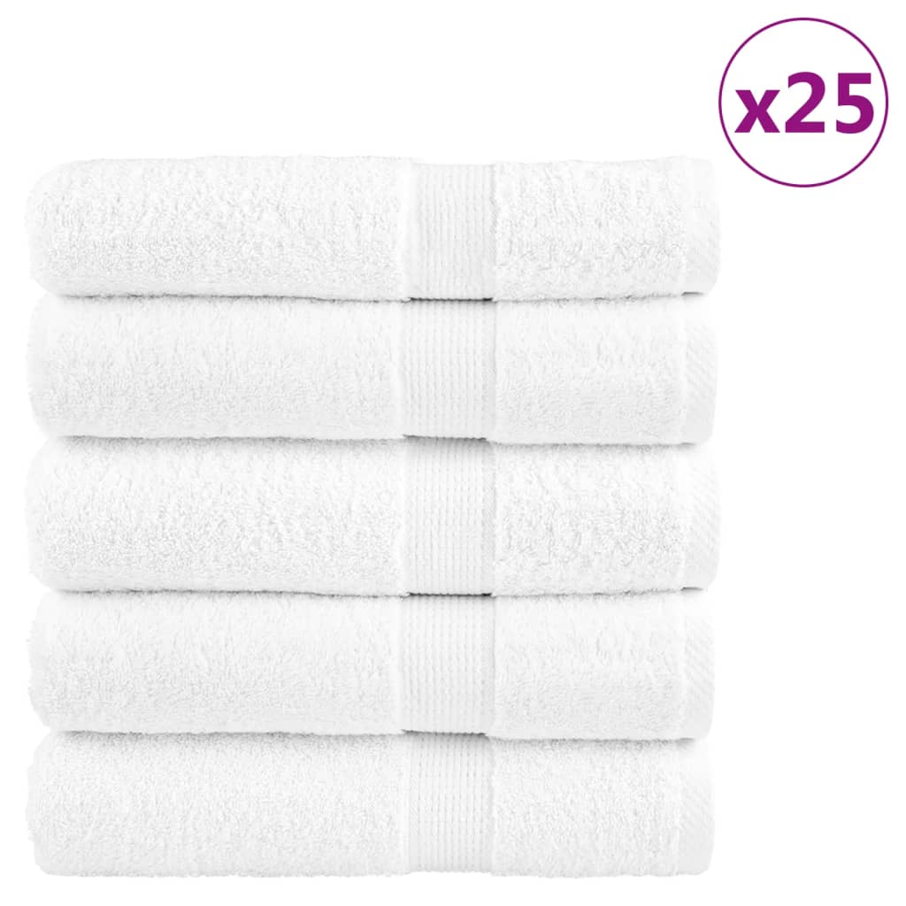 Premium badehåndklæder SOLUND 25 stk. hvid 70x140 cm 600 gsm