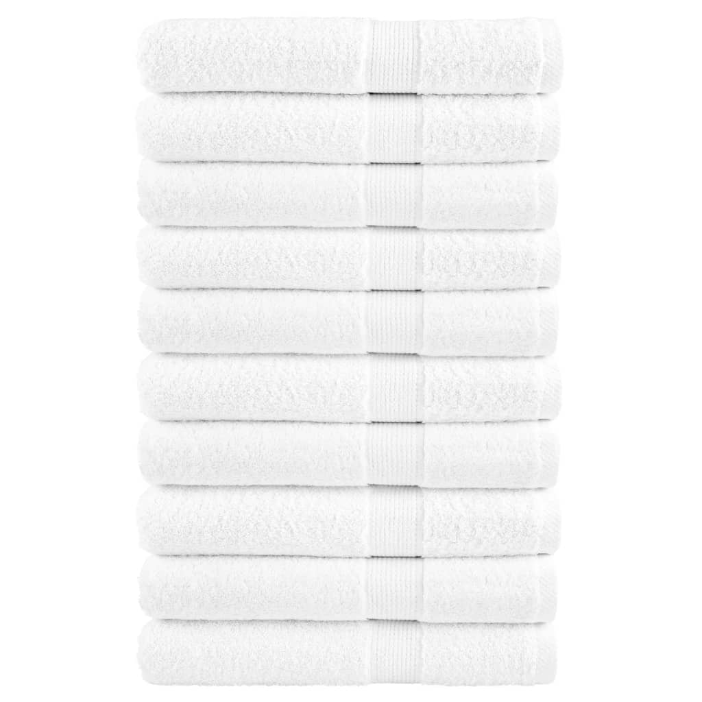 Premium saunahåndklæder SOLUND 10 stk. hvid 80x200 cm 600 gsm