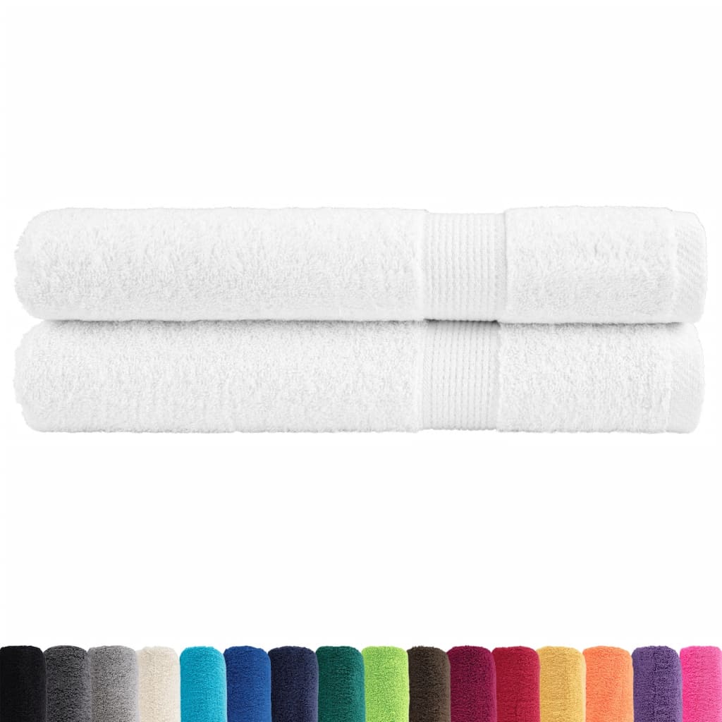 Premium håndklæder SOLUND 2 stk. hvid 100x200 cm 600 gsm