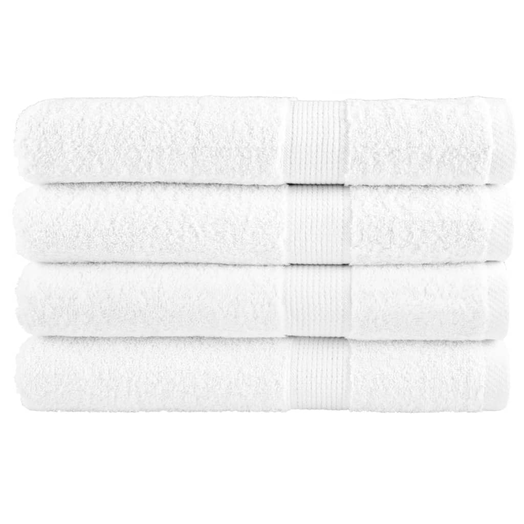 Premium håndklæder SOLUND 4 stk. hvid 100x200 cm 600 gsm