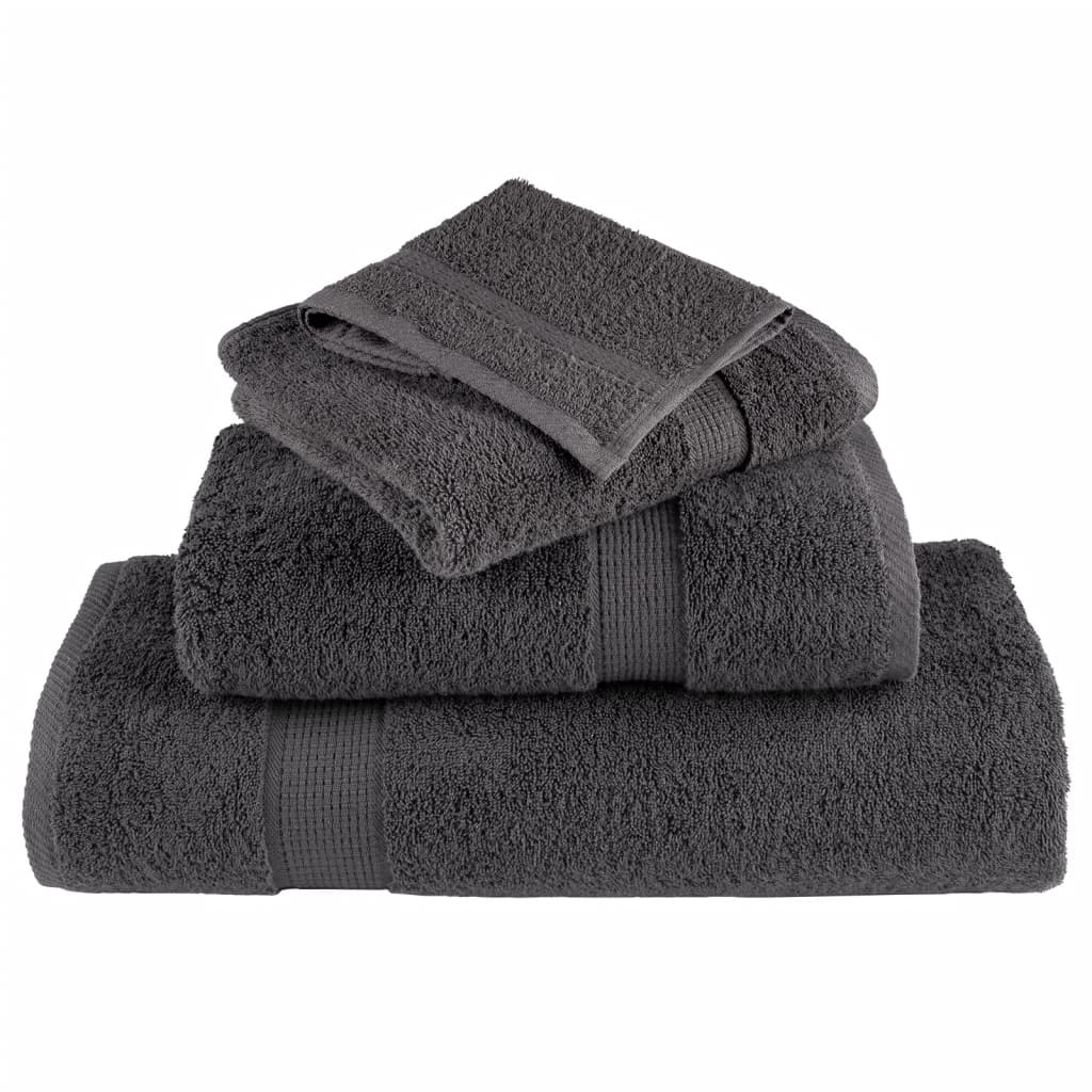 Premium vaskehåndklæder SOLUND 2 stk. antracit 30x30 cm 600 gsm