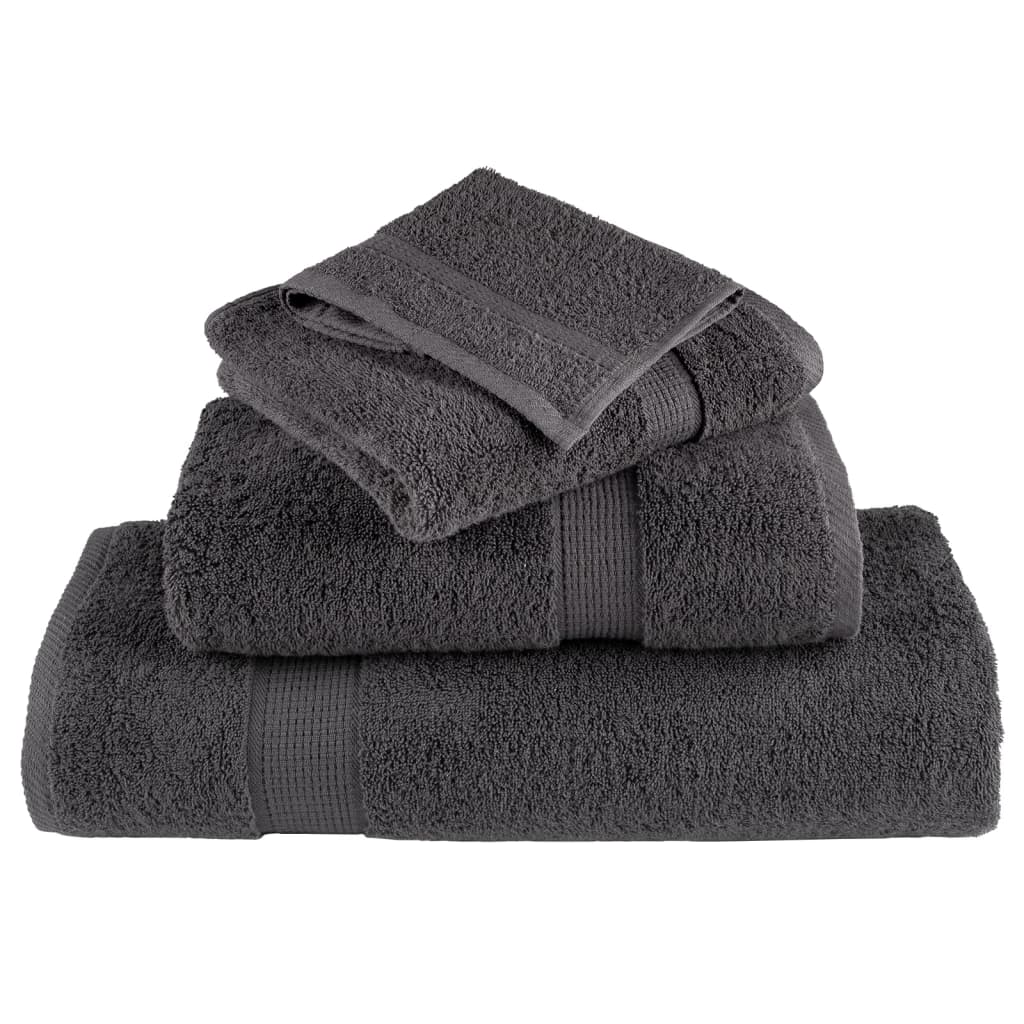 Premium badehåndklæder SOLUND 2 stk. antracit 70x140 cm 600 gsm
