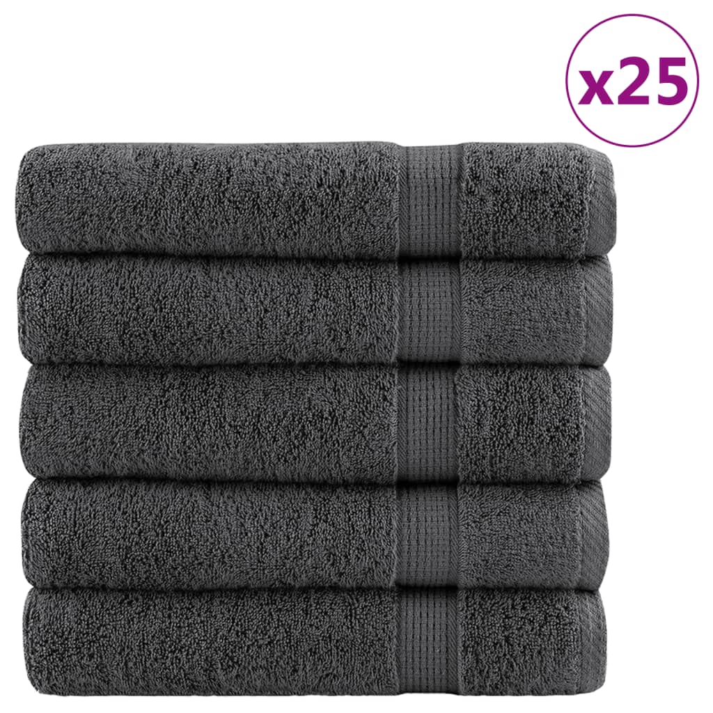 Premium badehåndklæder SOLUND 50 stk. antracit 100x150 cm 600 gsm