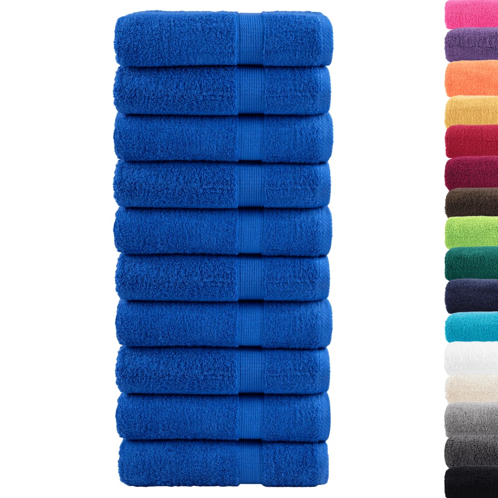 Premium badehåndklæder SOLUND 10 stk. blå 70x140 cm 600 gsm