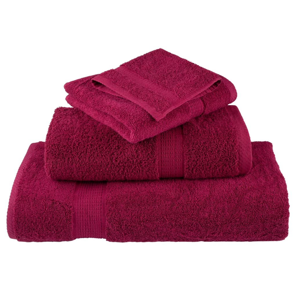 Premium vaskehåndklæder SOLUND 10 stk. bordeaux 30x30 cm 600 gsm
