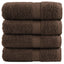 Premium vaskehåndklæder SOLUND 4 stk. brun 30x30 cm 600 gsm