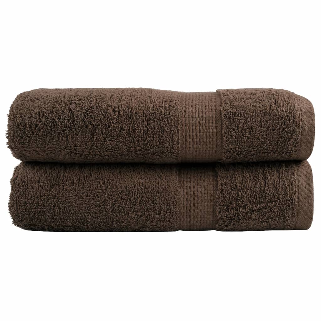 Premium badehåndklæder SOLUND 2 stk. brun 70x140 cm 600 gsm