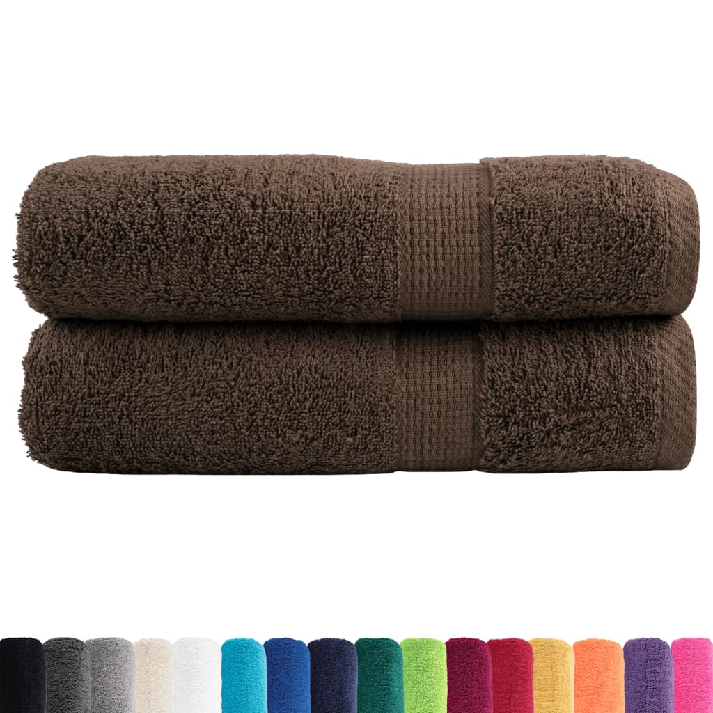 Premium badehåndklæder SOLUND 2 stk. brun 70x140 cm 600 gsm